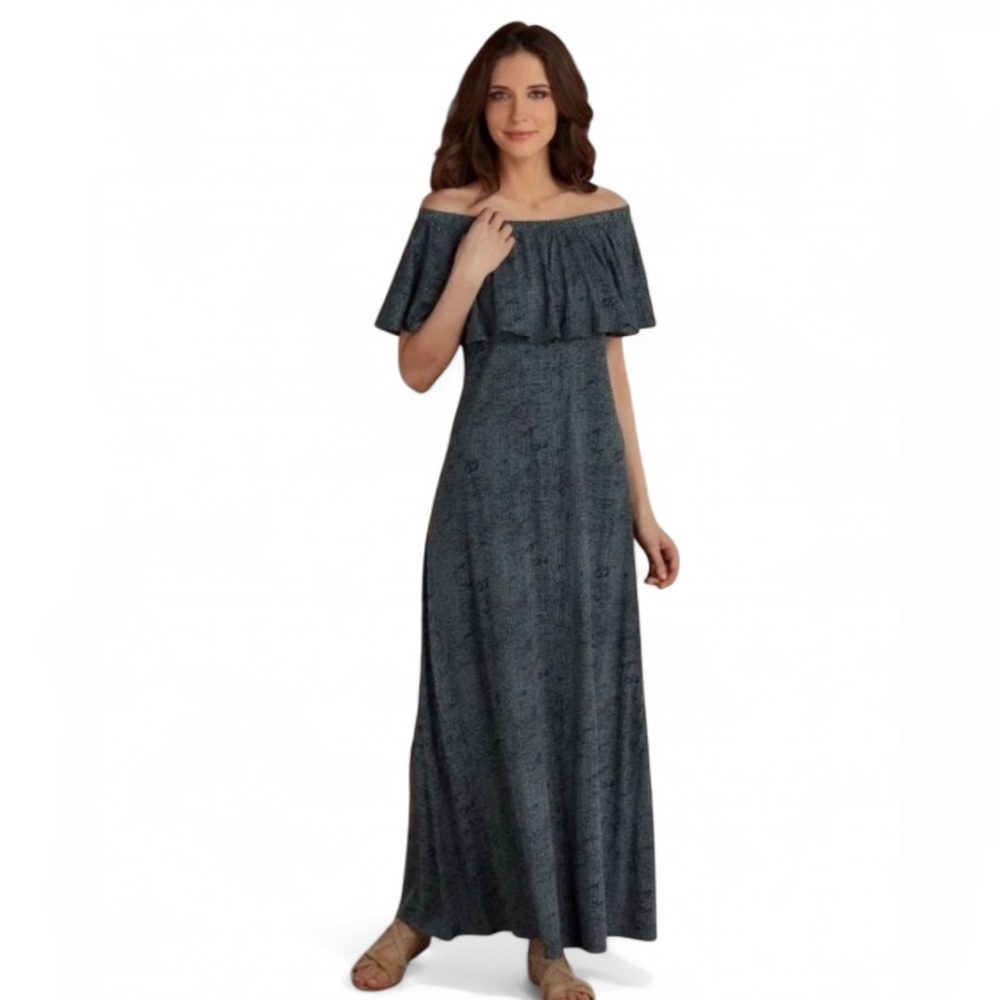 Soft Surroundings Strapless Charcoal Dress